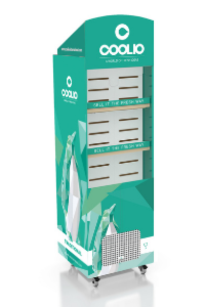 Coolio Fresbhoard template. Groene gekoelde display